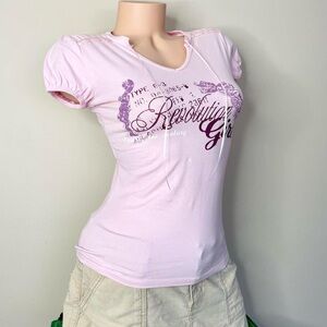 Vintage Y2K baby pink coquette graphic tee 🌸 by Pimkie